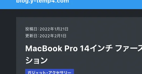 投稿日と更新日の表示